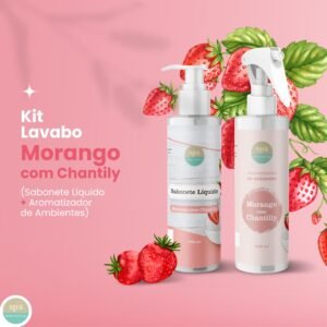 Kit Lavabo Morango com chantillyn